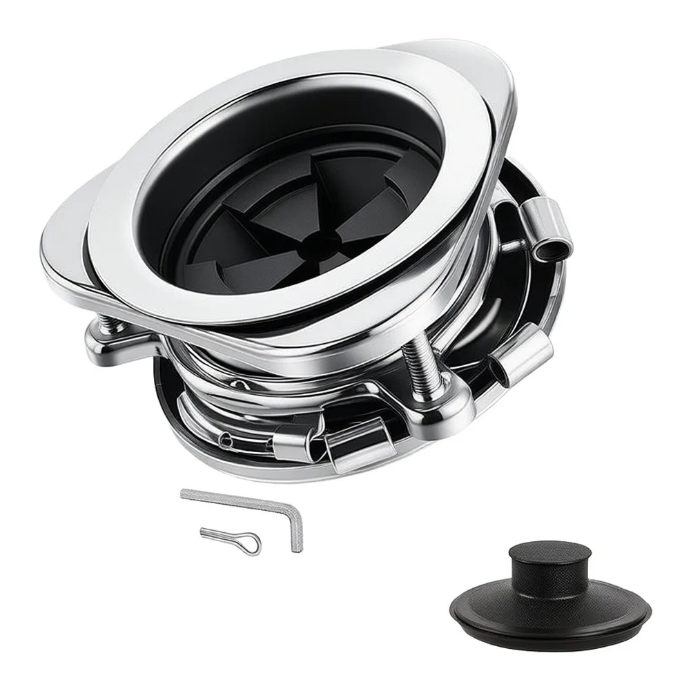 Garbage Disposal Flange Kit 3 Bolt Mount Stainless Steel Kitchen Sink Flange Kit For Kitchen Waste Disposer Replacement Part