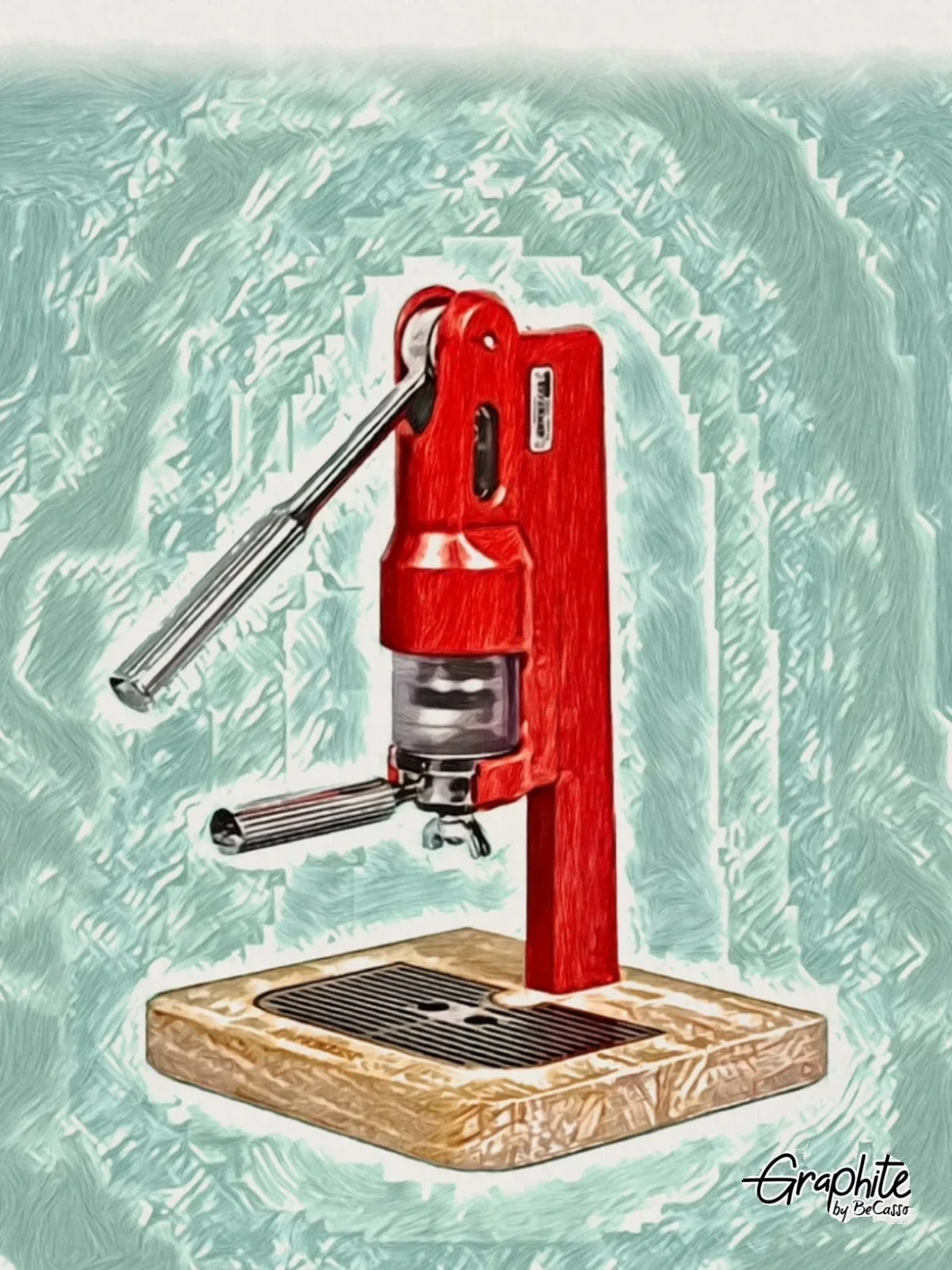 Nacisk dłoni ekspres do kawy