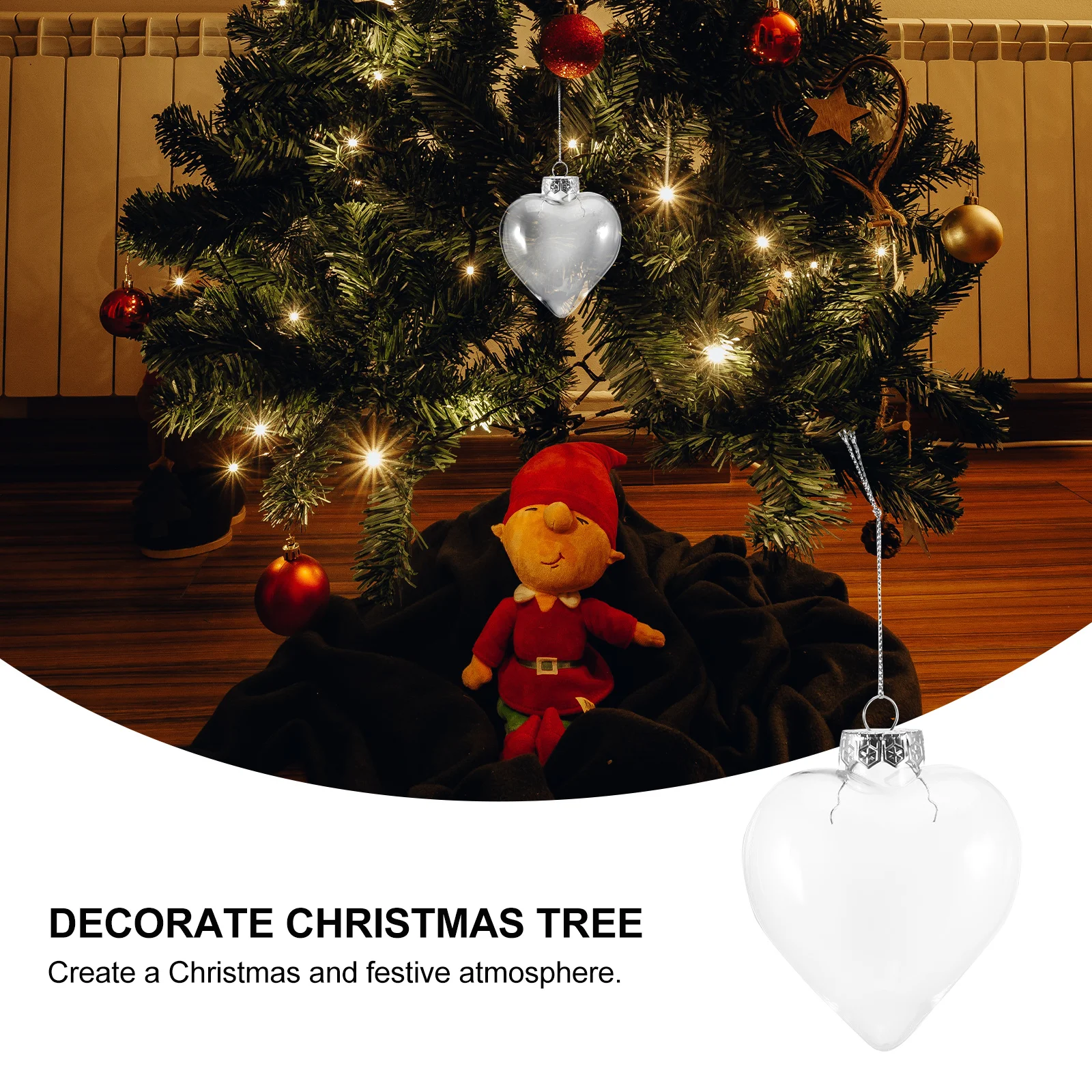 

4Pcs Christmas Ball Pendant Hanging Decorations Creative Shapes Xmas Tree Pendant Party Ornament Christmas Ball Decor