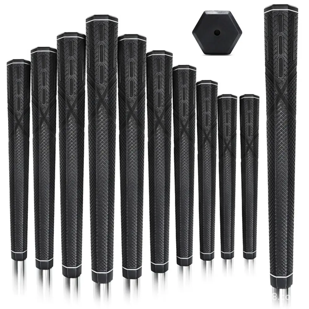 Premium Hexagon Design Golf Club Grip Elastic Rubber Enhanced Grip Golf Club Cover Non-slip Rubber Sleeve Universal