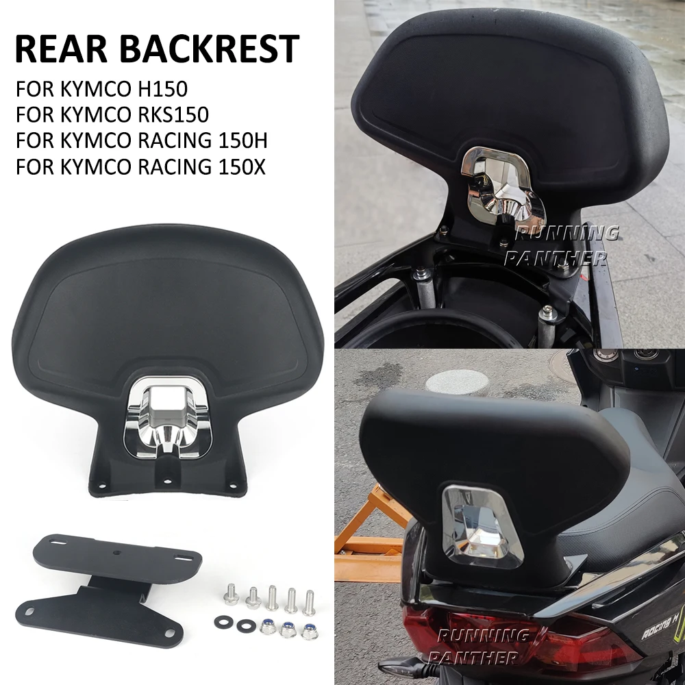 

FOR KYMCO H150 RKS150 Racing 150H 150X Racing150H Racing150X Motorcycle Black Rear Passenger Seat Backrest Back Rest Cushion Pad