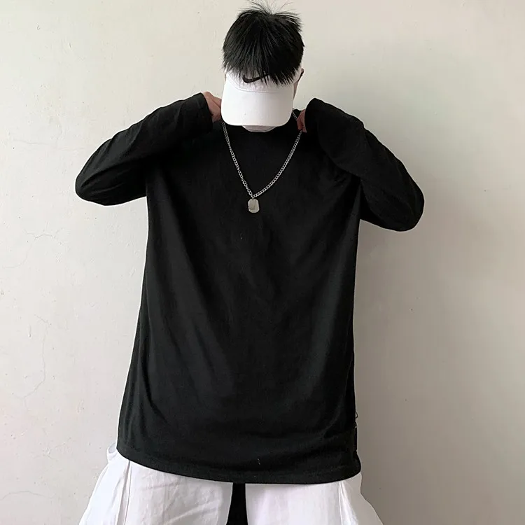 2023 New Women Men Oversized T-shirts Spring Autumn Candy Color Long Sleeve Tops Harajuke Loose Tees Grunge Clothes