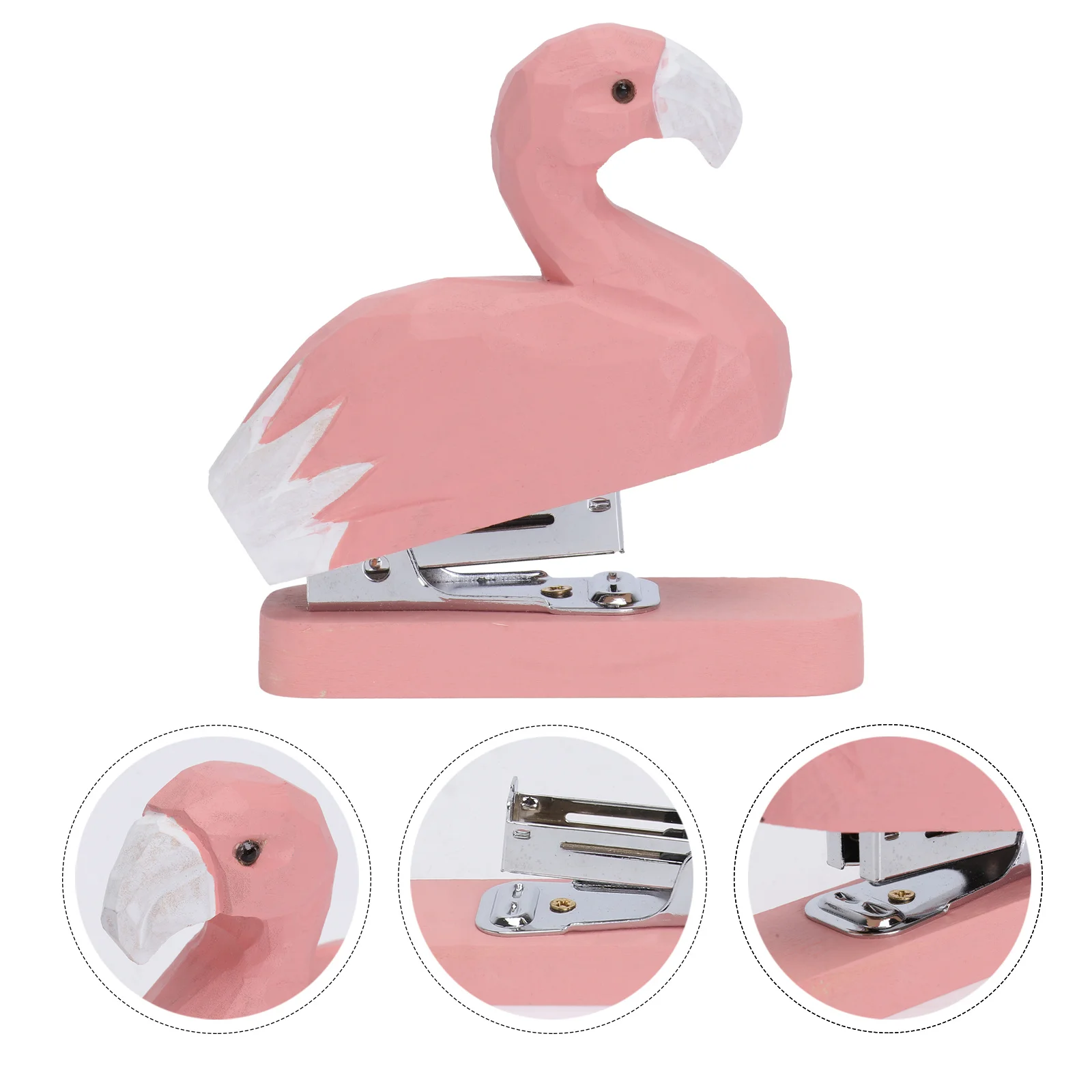 어린이 학생용 휴대용 대나무 스테이플러, 소형 사무용 종이 천공 공예 문구 용품