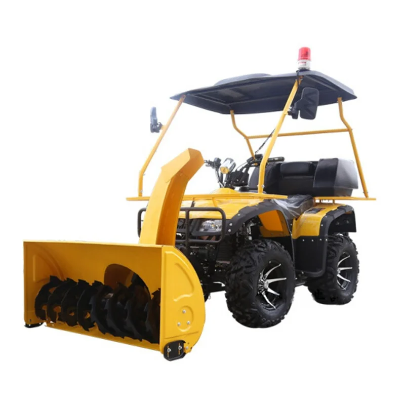 Polaris Atv with Snow Plow Robot Snow Plow Wheeled Roller Brush Snow Blower
