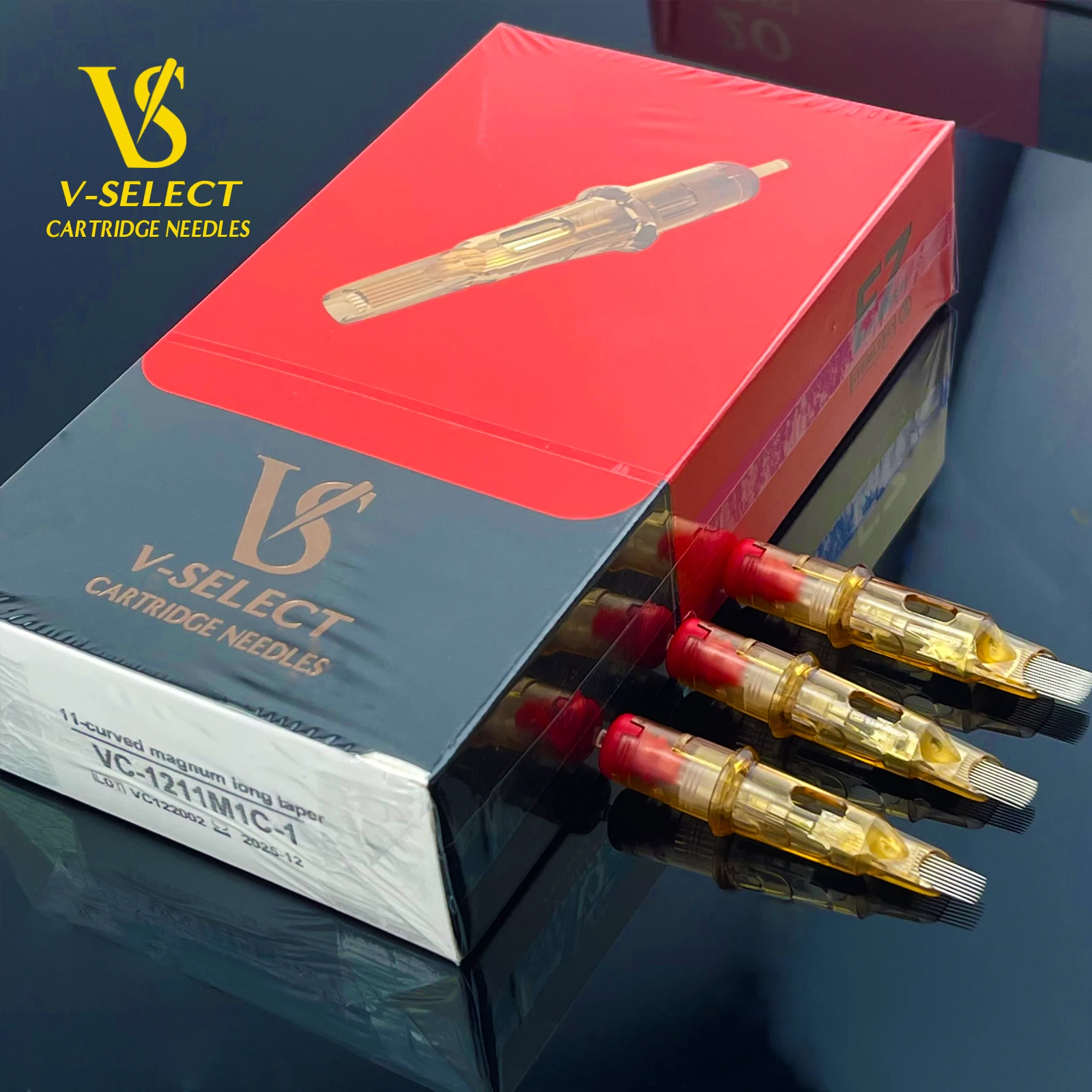 EZ V-Select Tattoo Cartridge Needles #12 0.35mm Curved Magnum Round Magnum Disposable Sterile Tattoo Needles 20 pcs/Box