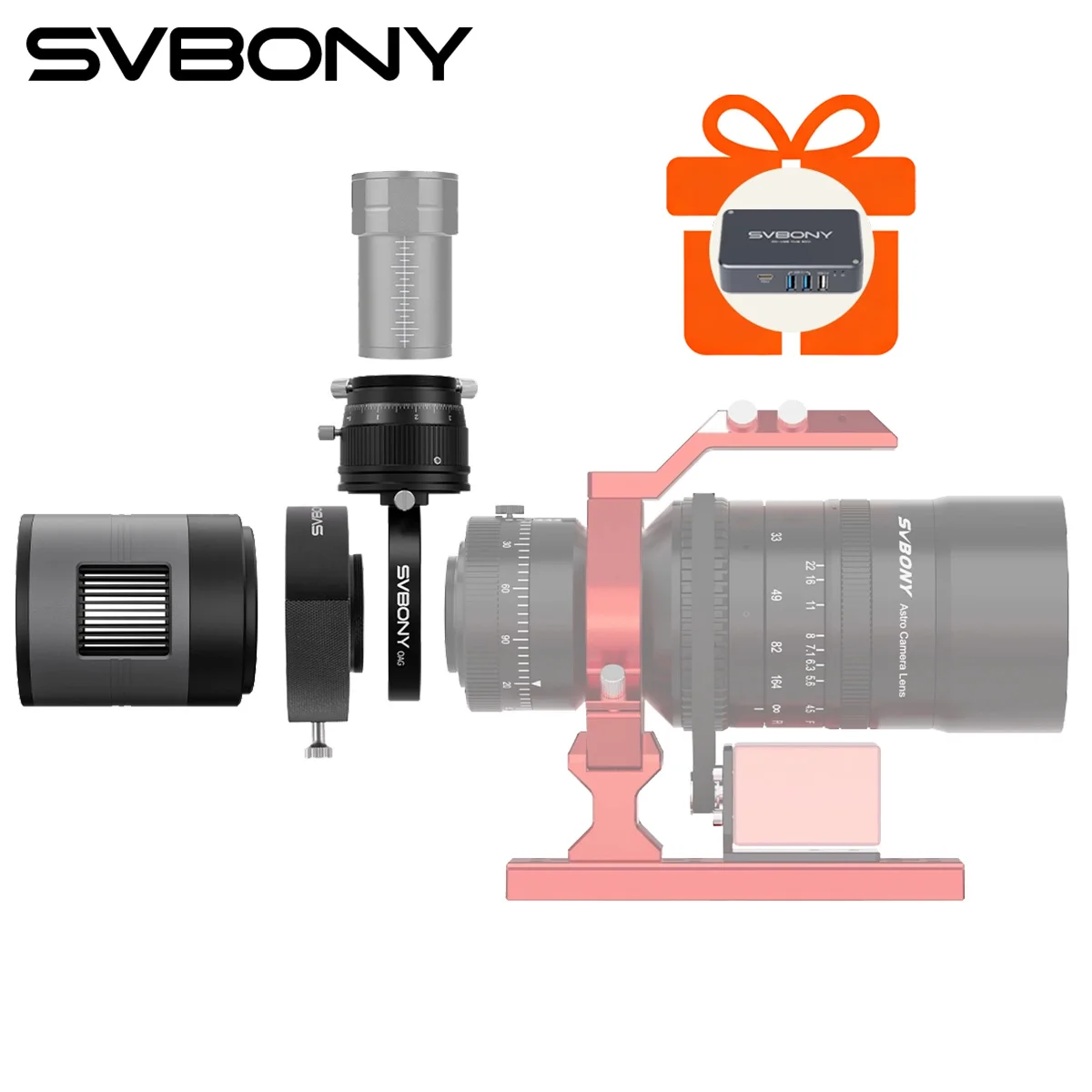 

Svbony SC571CC APS-C Color Cooled Astronomical Camera Kit with SV238 SV226P SV241 Deep Sky Astrophotography Accessories Kit
