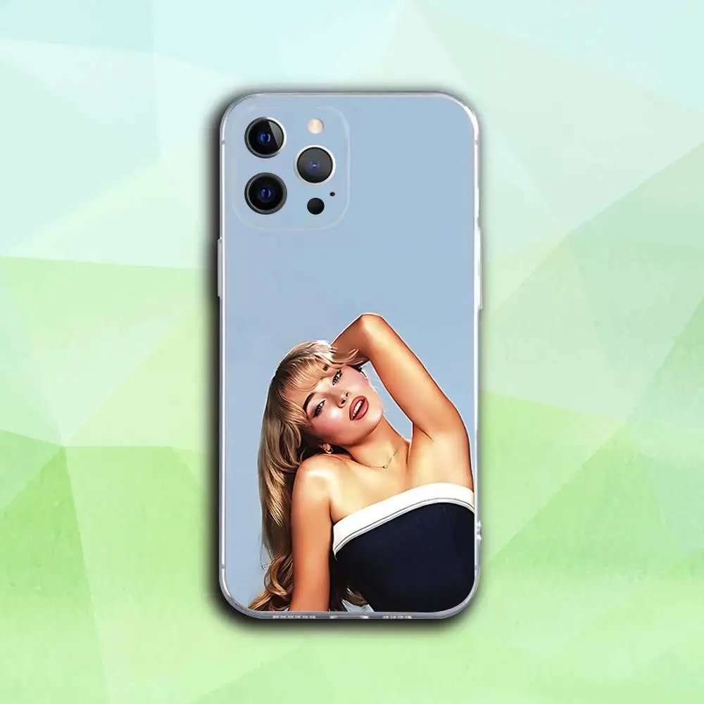 حافظة هاتف S-Sabrina Singer Carpenter لهاتف iPhone 16,15,14,13,12,11 Pro,Max,Plus,X,XS,XR,SE4,E غطاء ناعم شفاف صغير #5