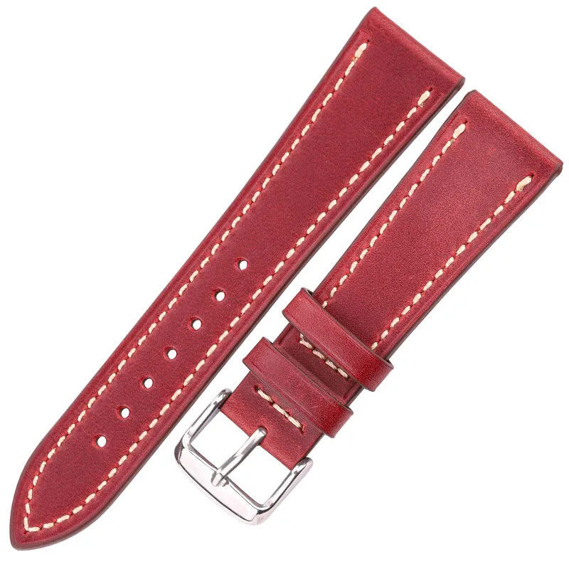 DUTRIEUX Weiches Rindsleder-Armband für Damen und Herren, 5 Farben, echtes Leder-Uhrenarmband, 18 mm, 20 mm, 22 mm, 24 mm, für Galaxy Watch 4 3 6