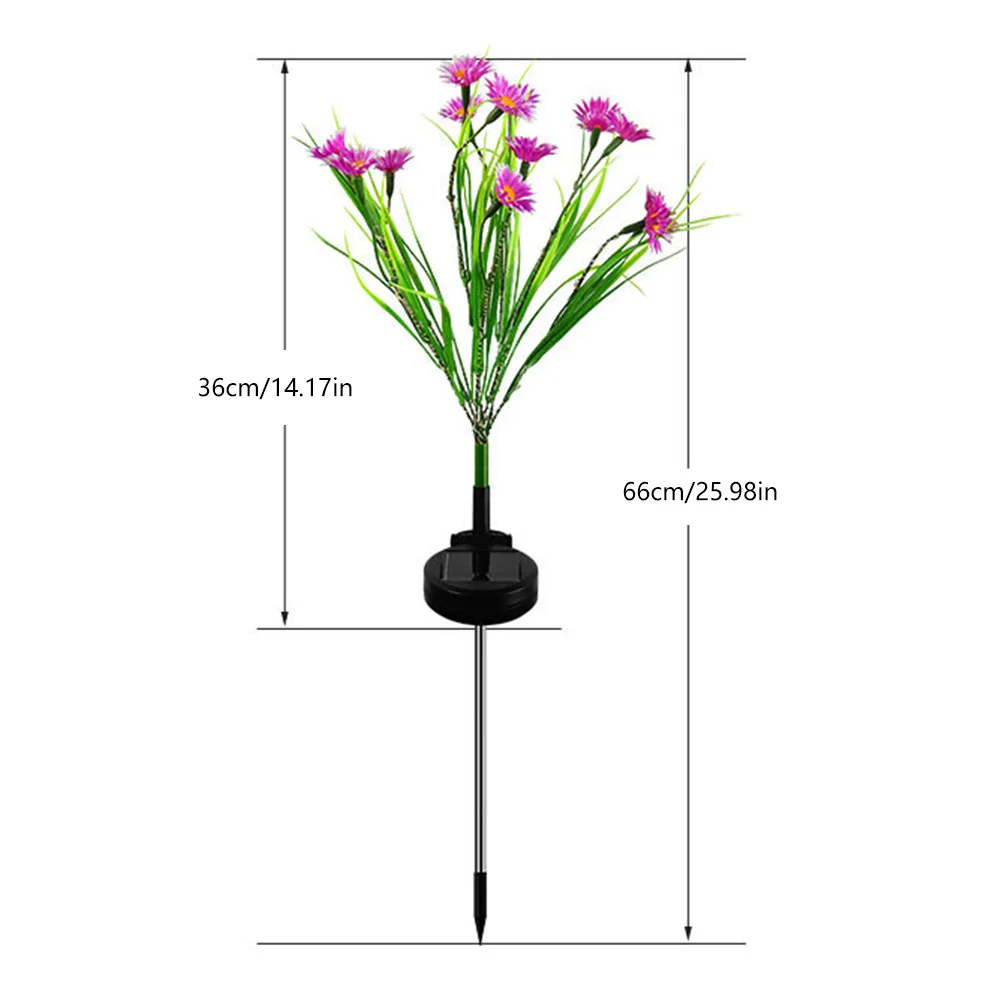 Rose Flower Solar Led Light Outdoor Garden Lawn Lamps for Garden and Vegetable Patch Patio Country House Waterproof Decoration