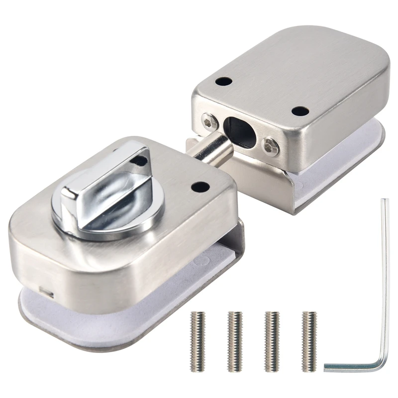 

Stainless Steel,Glass Door Latches Lock/Bolt,138A ,Without Drilling,For Double Glass Door, Frameless Glass Door