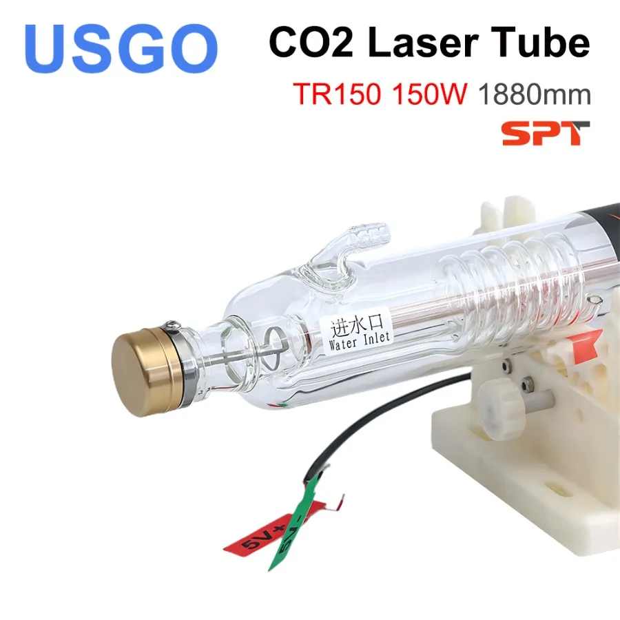 

USGO SPT TR150 150-180W Co2 Laser Tube Length 1880mm Dia.80mm for CO2 Laser Engraving And Cutting Machine