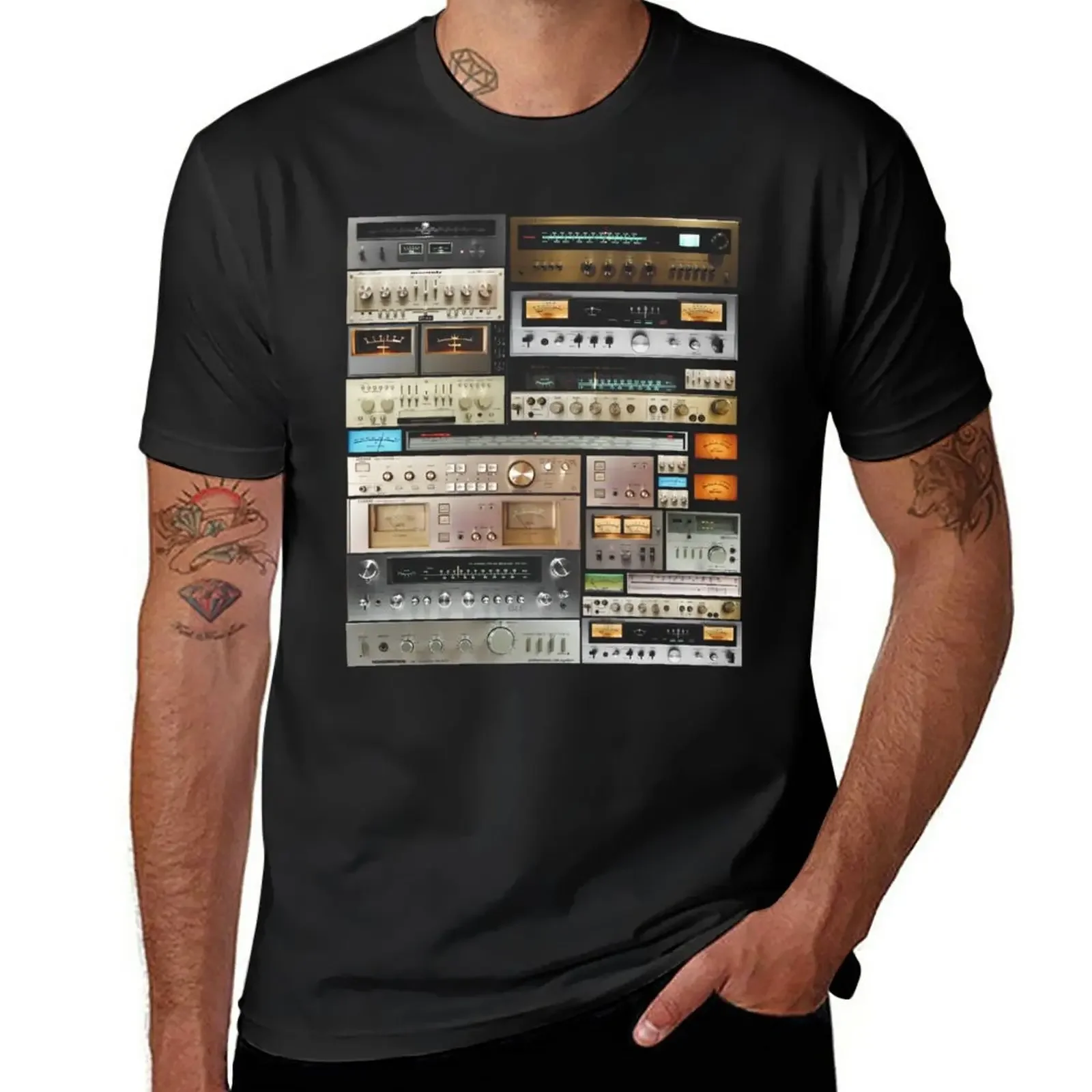 Amplifiers Mix T-Shirt blacks aesthetic clothes men clothes