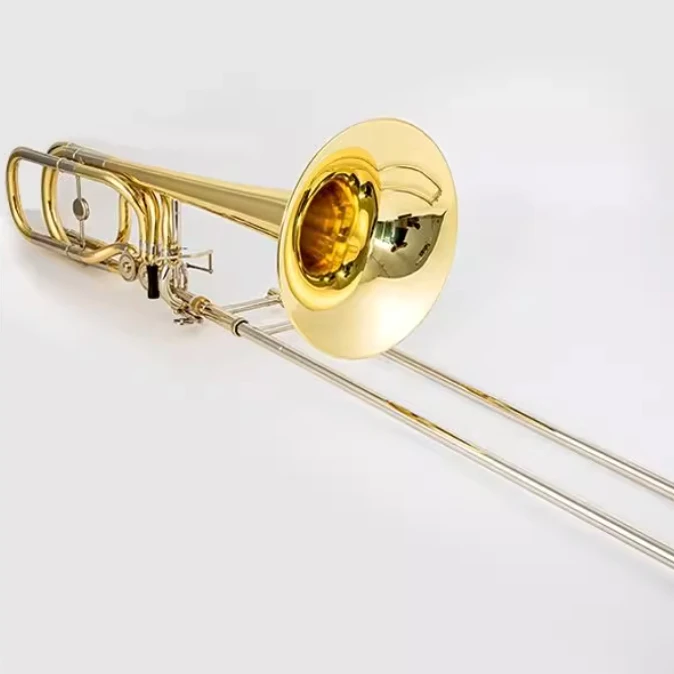 

Hooqu B Flat Double Piston Bass Trombone Bb/D/F/Eb/G Professional Performance