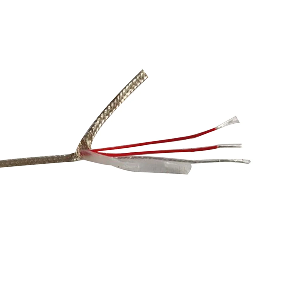 PT100 3-core Silver-plated Shielded High-temperature Wire Thermocouple Cable 3 pin PTFE Compensation Wire