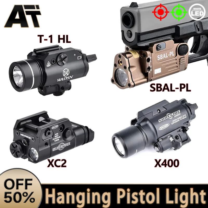 Tactical Surefir SF X300 X400 XC2 SBAL T-1 HL Pistol X300V Scout Light Weapon Gun Light Lanterna Rifle Strobe Flashlight Hunting