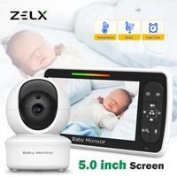 5 inch Video Baby Monitor Indoor Wireless Mini PTZ Camera Two way Audio IR Night Vision Home Security Protection Surveillance
