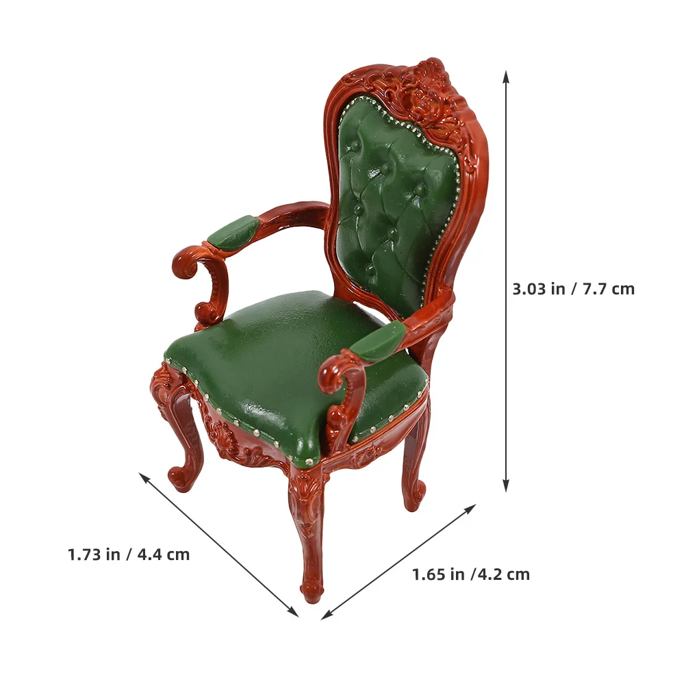 Fauteuil Miniature en bois, échelle 1:12, meubles Vintage, décoration de salon, Mini chaises pour maison de poupée, 2 pièces
