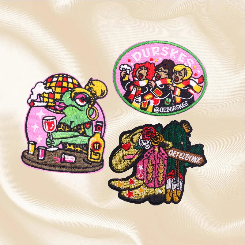 2-5 Stuks Set Nederland Oeteldonk Embleem Borduren Patch Op Kleding Jassen Carnaval Voor Nederland Ijzer Op Patches voor Kleding