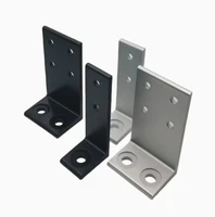 Conector de pie en forma de L de perfil de aluminio, piezas de soporte de Base de valla de suelo de copa cuadrada, 1 Uds.