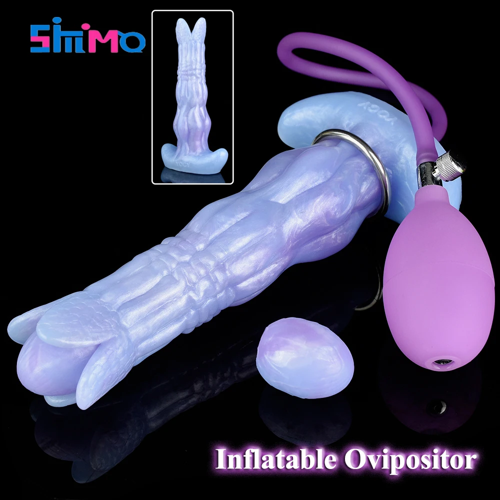 SMMQ Silicone Anal Toys Inflatable Ovipositor Fantasy Laying Eggs Anal Plugs Female Vagina Balls Adult Games Sex Toys Shop