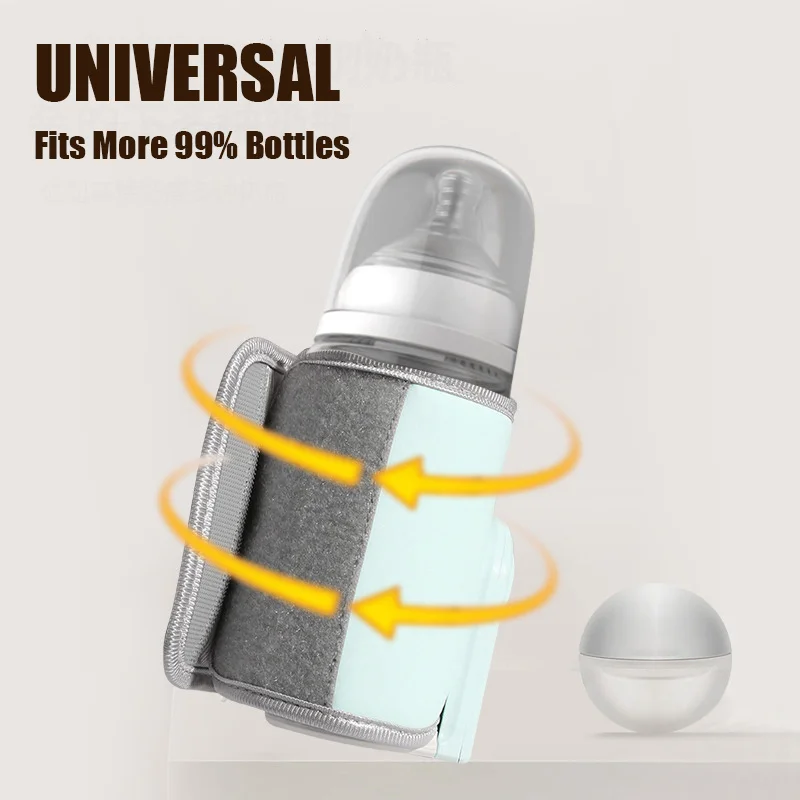 Baby Bottle Warmer For Breastmilk Formula Portable USB Nursing Cup Heater Smart Precise Temperature Control Bottle Warmer Sleeve