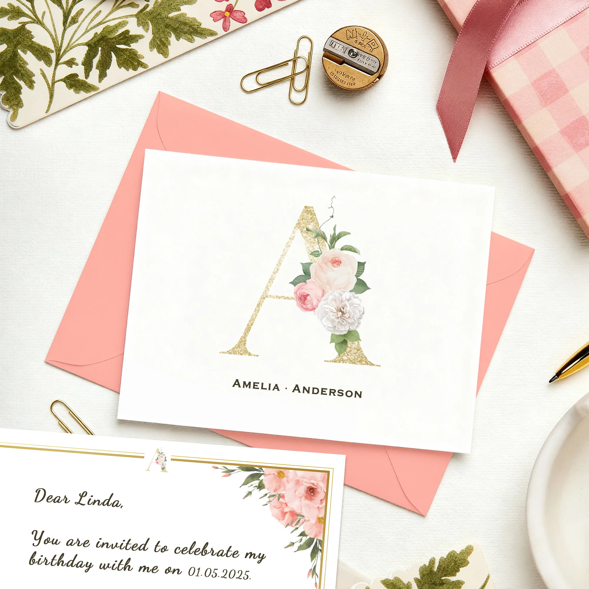 مغلفات مخصصة رسالة شخصية الأزواج شكرا لك بطاقات مع صورة/زفاف شكرا لك بطاقات ملاحظة/مذكرة قرطاسية مسطحة مخصصة