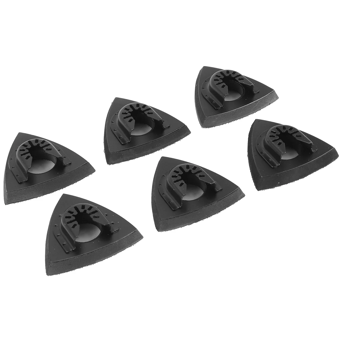 6 Pcs 3-1/8 Inch Power Oscillating Tool Sanding Pads, 80mm Triangle Sanding Pads Universal Quick-Release Multitool Pad
