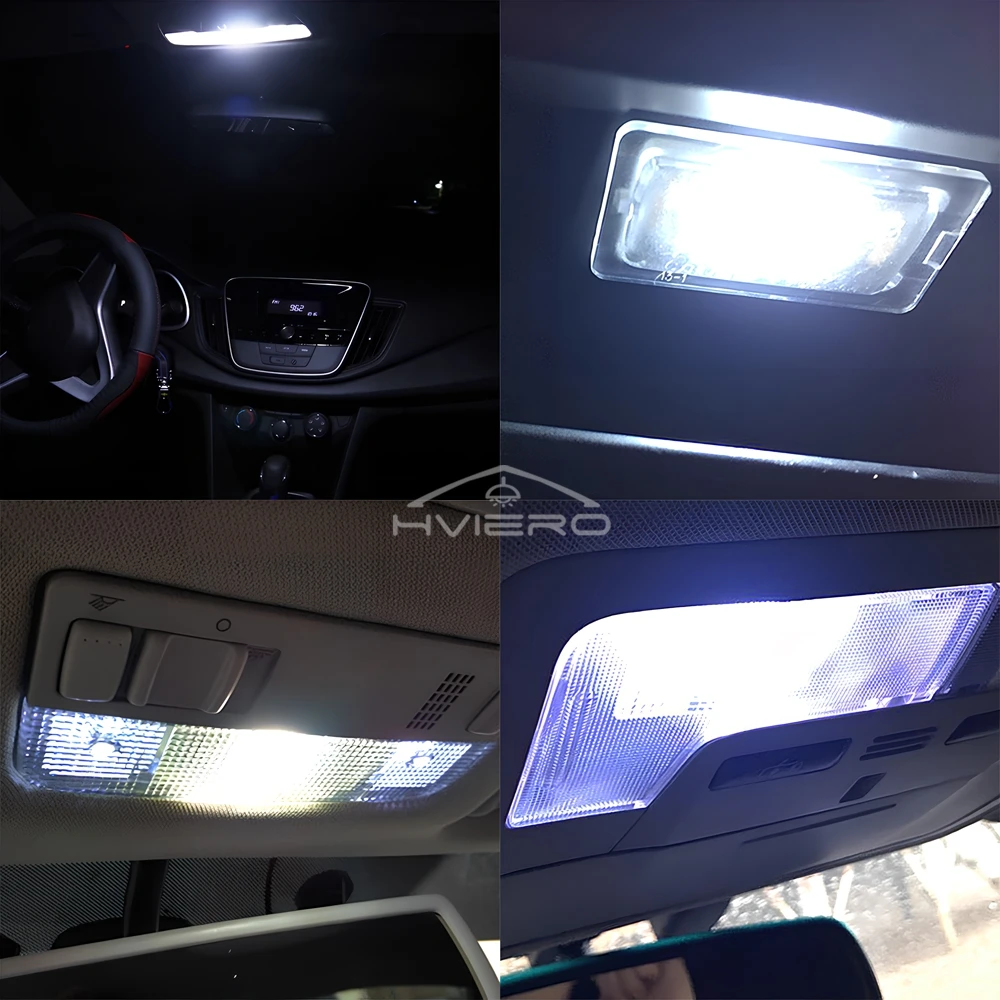 10PCS T10 Auto Led Light Interior Tail Bulb White DC 12V 3528 8SMD Backup Parking Lamp Dome Reading Reverse Superbright Lighting