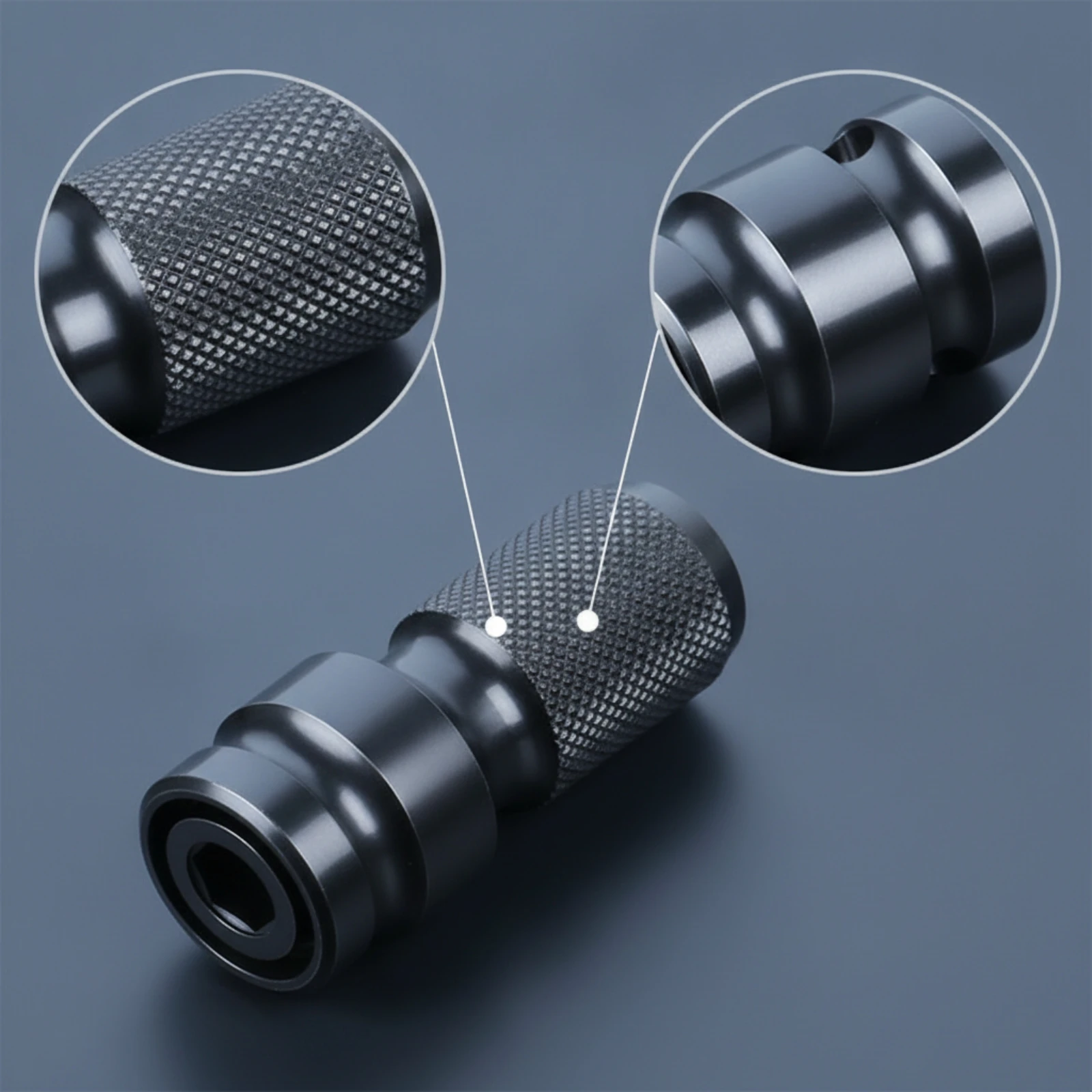 Impact Wrench Adapter Fast Load Drill Socket Adapter Socket Converter Knurled Tool Long-Lasting for Mechanics, Workshop