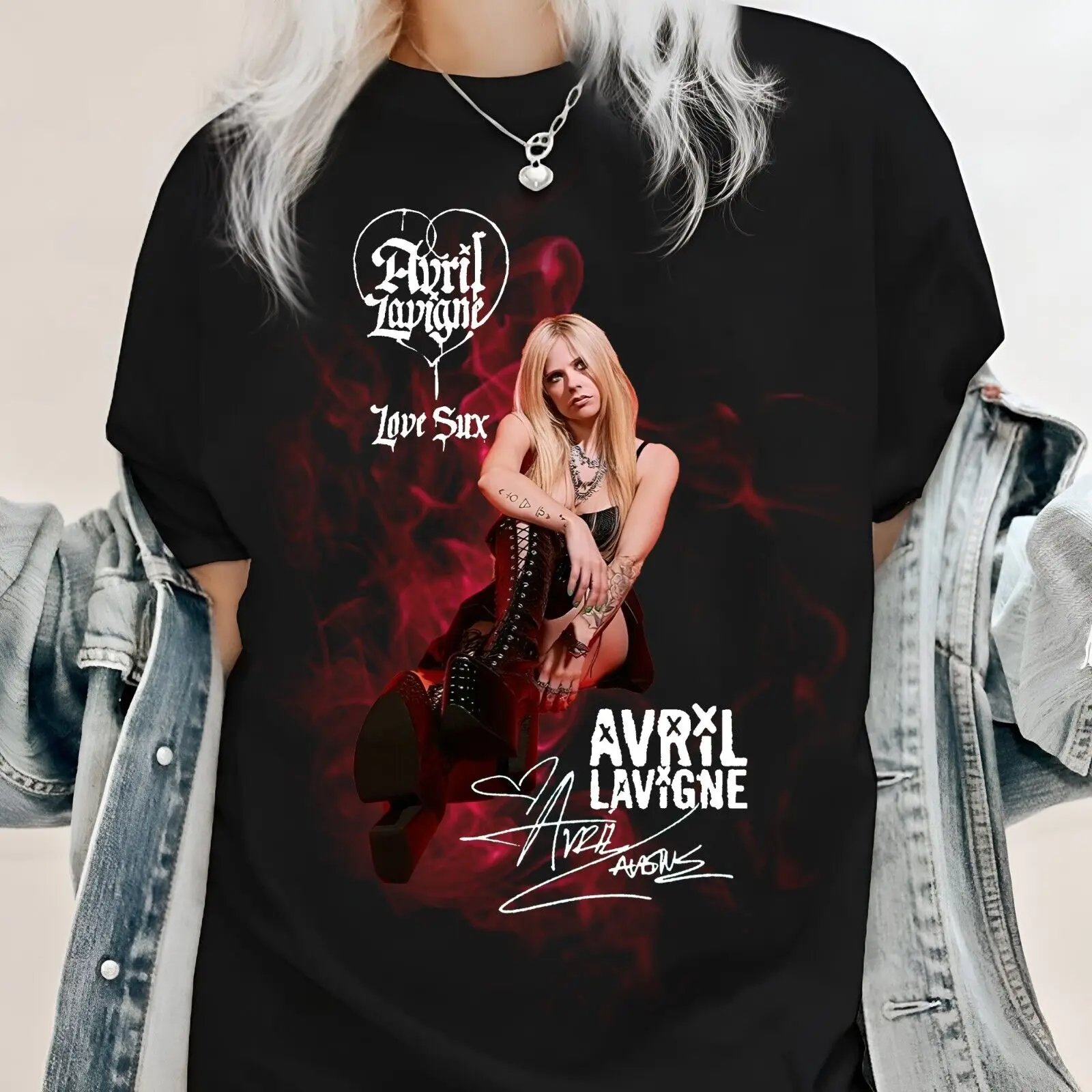 

Hot Avril Lavigne Shirt Short Sleeve Men S-4XL Tee H1359