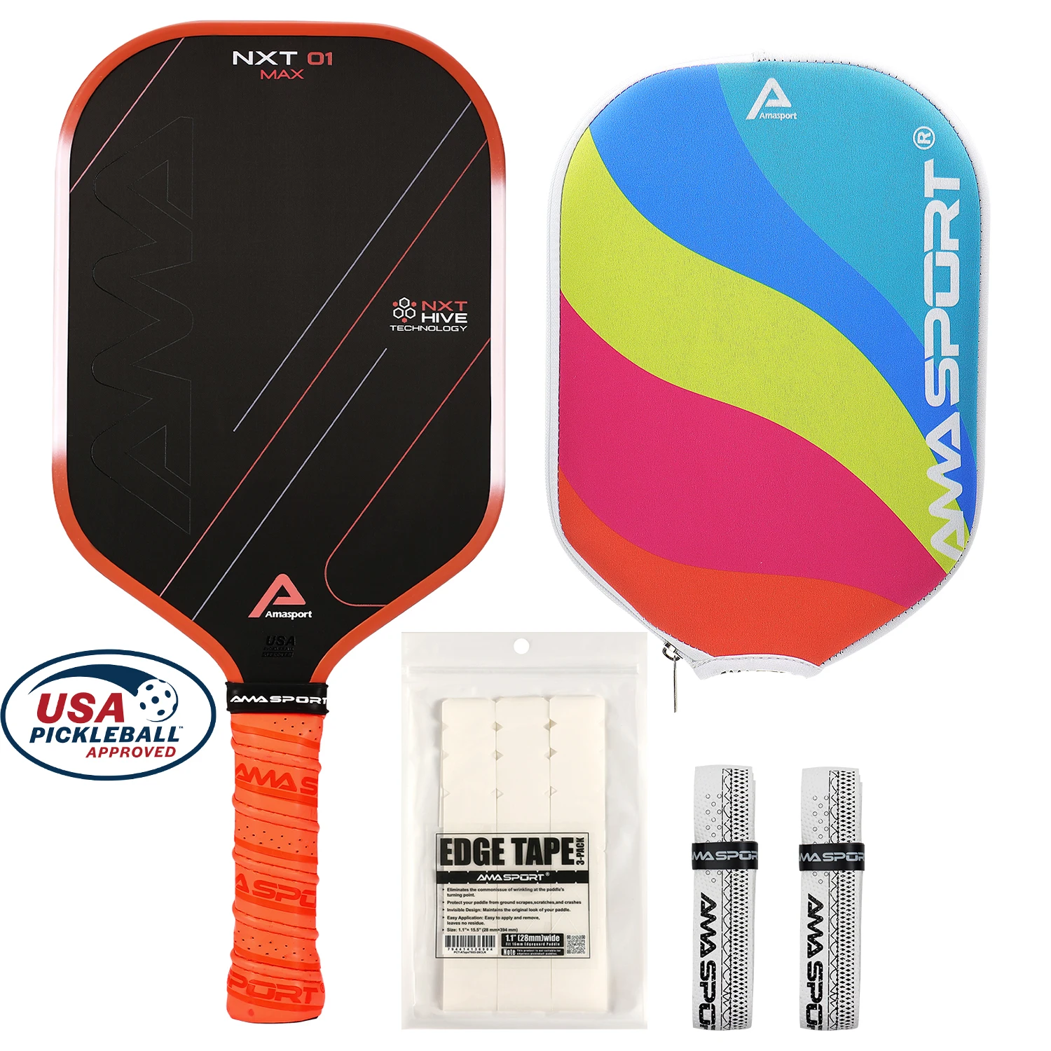 NXT 01 MAX Pickleball Paddle Set of 1 with Charged Surface Technology USAPA Approved 16MM Pro Pickleball Racket with Pop,Power