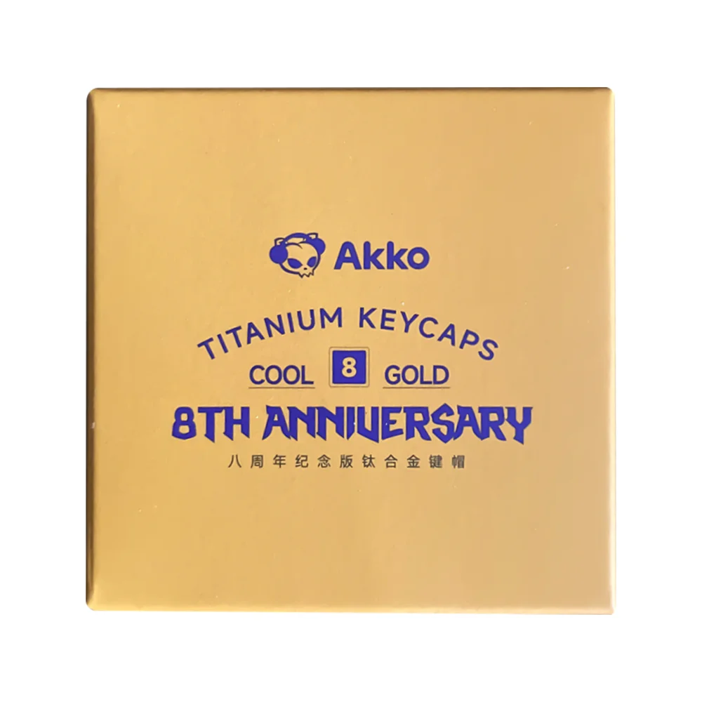 Akko 8th aniversário keycap liga de titânio artesanal keycap 1u oem perfil keycap para teclado de jogos mecânicos acessórios diy