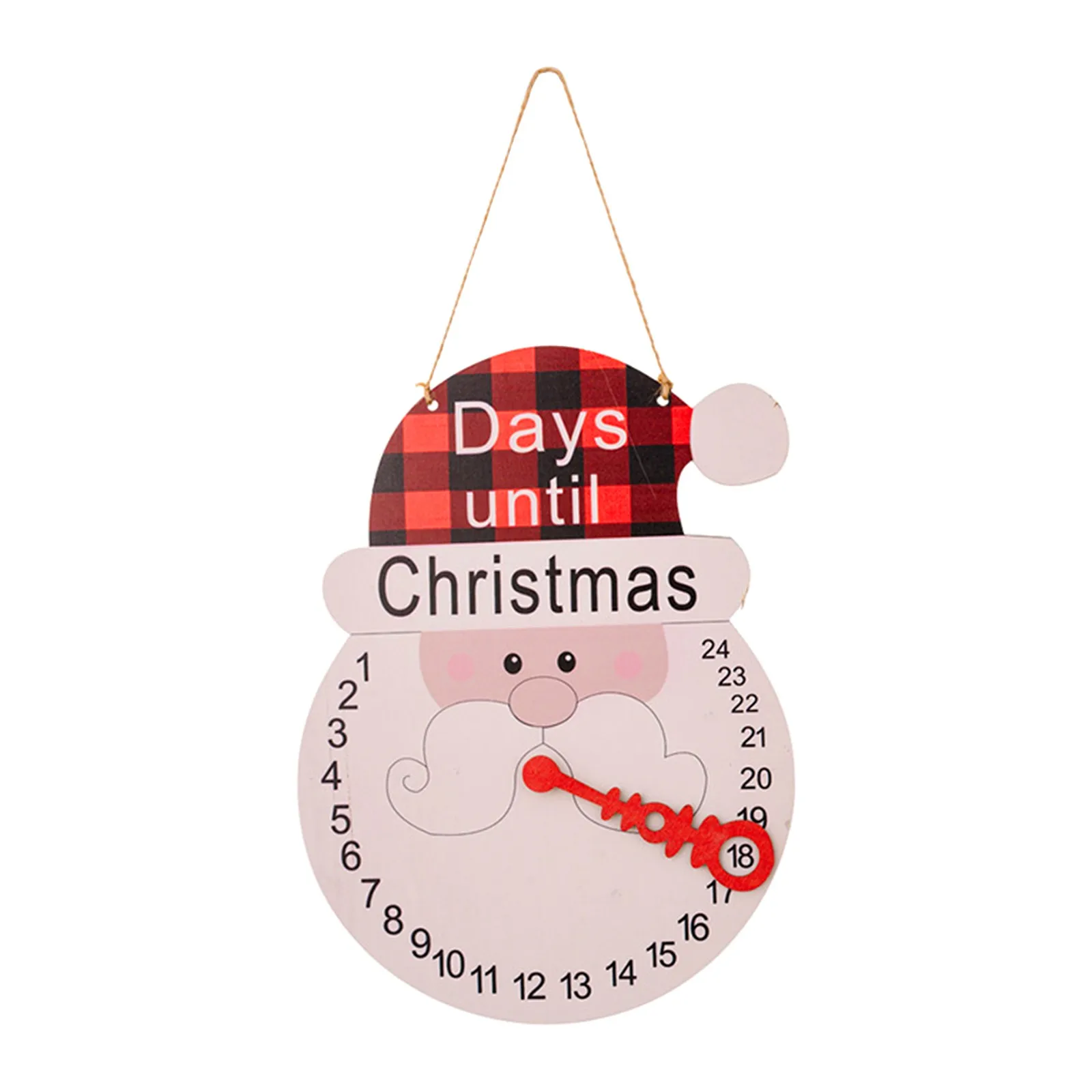 Christmas Decorations Checker Hat Snowman Pointer Wooden Calendar Holiday Atmosphere Pendant Christmas Ornaments