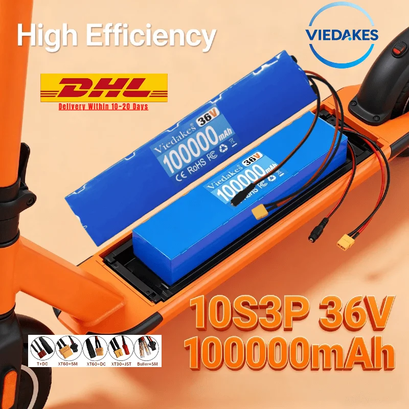 

2026 Hot Item 10S3P 18650 Li-ion Battery Pack CE ROHS 36V 100000mAh Power Supply for M365 M365Pro Electric Scooter Backup