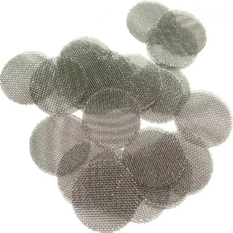 100-Pack Metal Pipe Screens 12.7-25mm, Stainlesss Steel Filters Gauze for Tobacco Hookah Smoking Combustion Support Net
