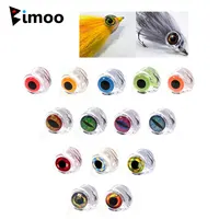 Bimoo 20 piezas máscara de pescado epoxi fluorescente transparente Streamer moscas de agua salada Material de atado de moscas incluido ojos de pez holográficos luminosos 3D
