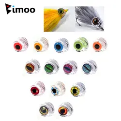 Bimoo 20PCS Clear Fluoro Epoxy Fish Mask Streamer Saltwater Flies Fly Tying Material Included Luminous Holographic 3D Fish Eyes