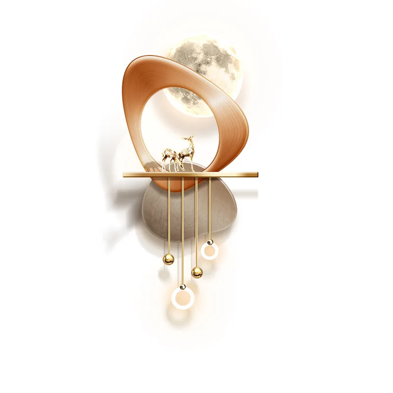 

Stereoscopic luxury LED wall lamp hanging painting aisle high-end atmosphere decorative painting