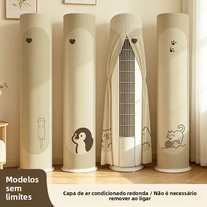 modern-minimalist-round-cylinder-air-conditioner-dust-cover-vertical-style-decorative-beautifying-windproof-shield-new-universal