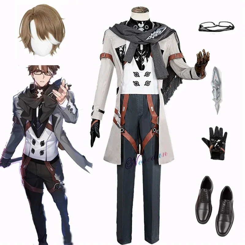 Game Honkai Star Rail Walt Welt Yang Cosplay Costume Shoes Glasses Wig Anime In The Name of The World Uniform Men Party Outfit