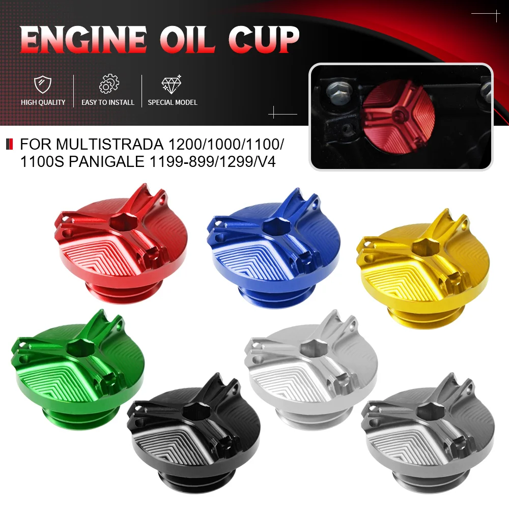 

For DUCATI MULTISTRADA 1200/1000/1100/1100S PANIGALE 1199-899/1299/V4 Front Rear Brake Fuel Tank Cap Filler Cap M19*2.5