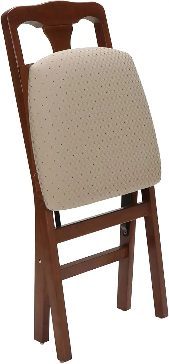 STAKMORE Queen Anne Folding Chair Cherry Finish, Set of 2,