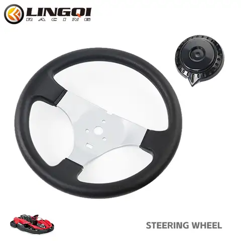 Lynnchi Motorrad 300mm klassisches Lenkrad Leder Rennsport Lenker für 150ccm 250ccm Go Kart Buggy Quad ATV Teile