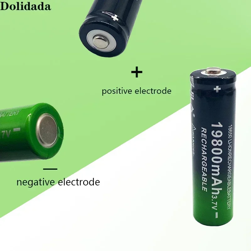 Nueva batería 18650, batería recargable de 19800mAh, batería recargable de iones de litio de capacidad de 3,7 V para linterna