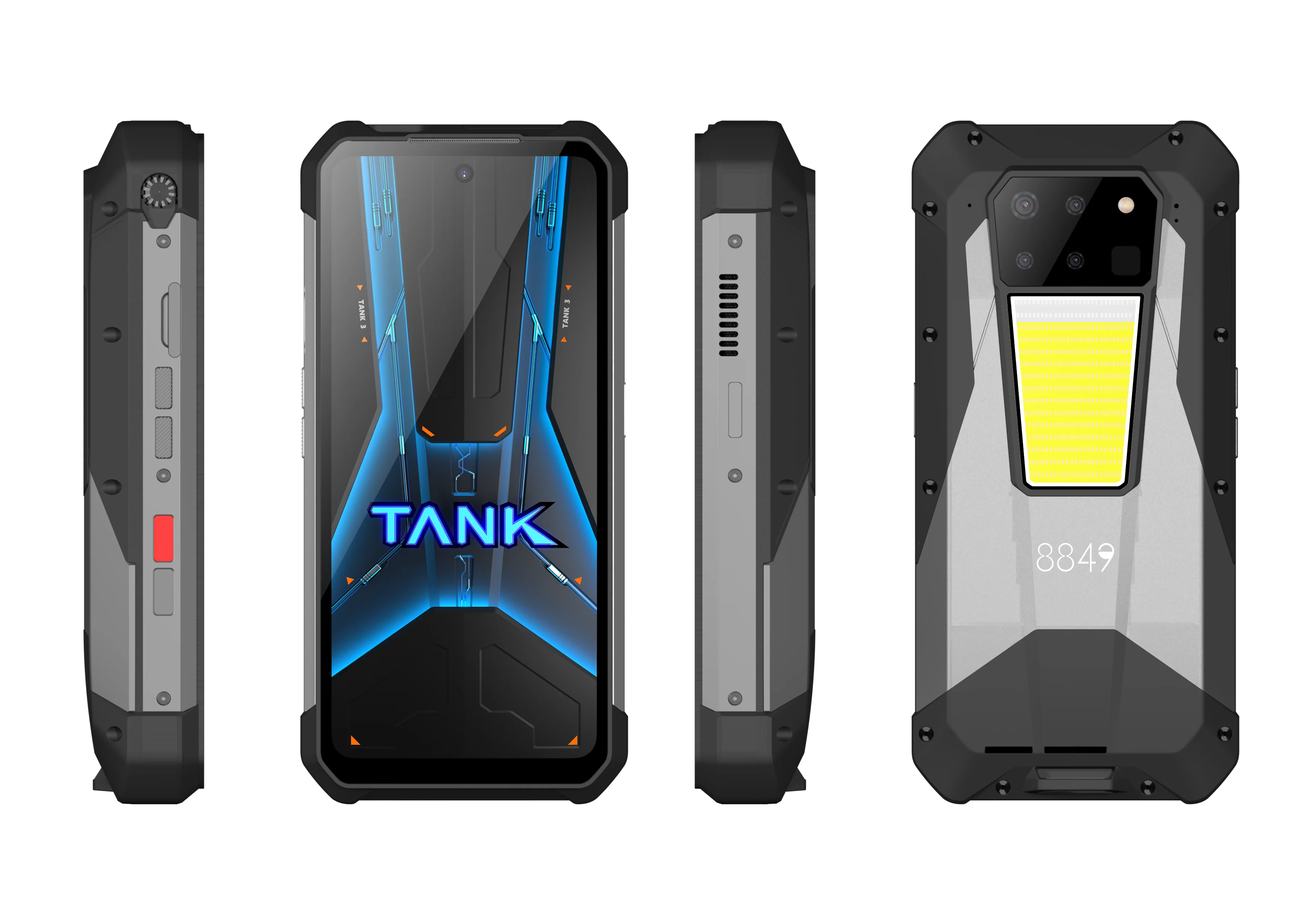 8849 Tank 3 Pro Unihertz Rugged Smartphone 5G with 100 Lumens 