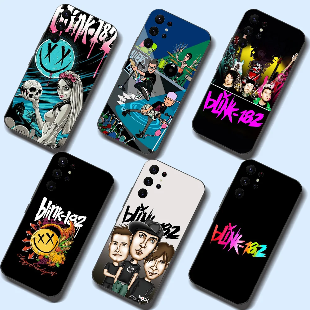 Blink 182 Rock Band Phone Case For Samsung Galaxy A52 A12 A51 S21 Edge S22ULTRA S23 S20LITE Plus Ultra Black Cover