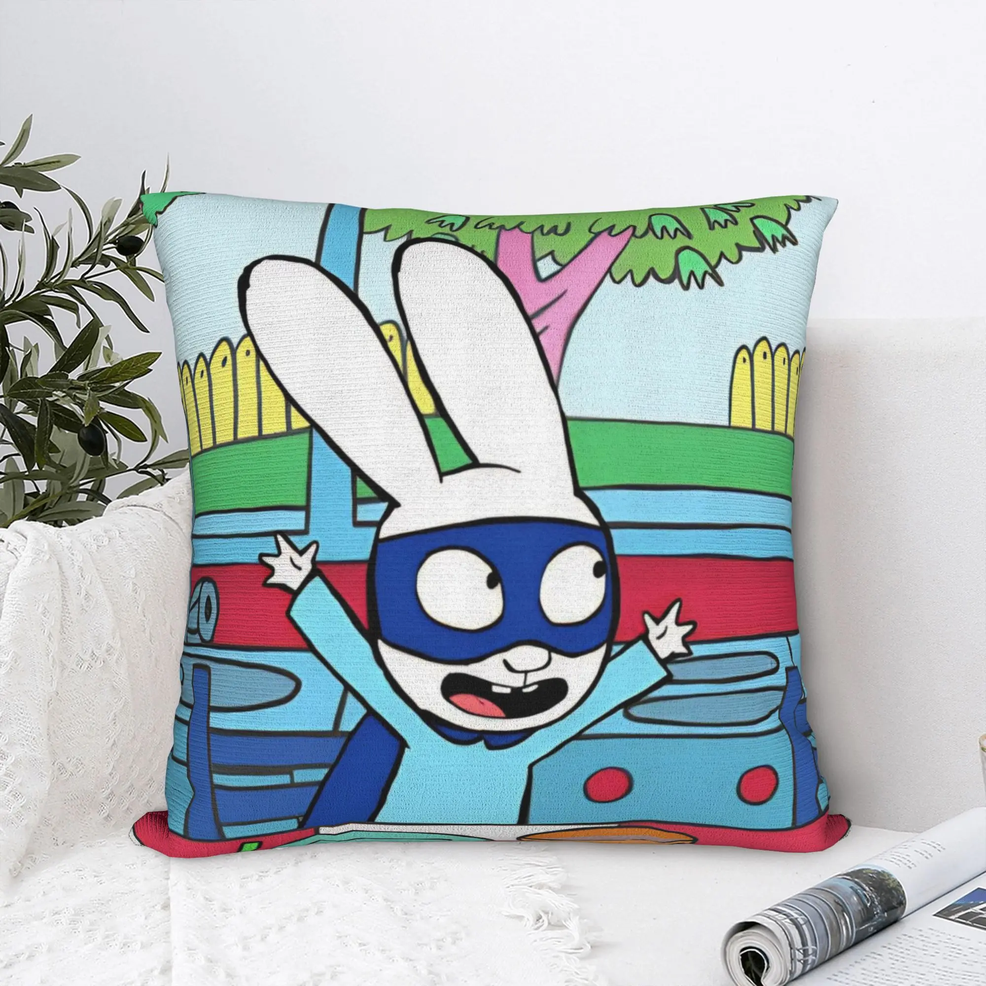 Cute Bunny Simons Super Rabbit Square Pillow Case Polyester Throw Pillow  Fashion Cushion Covers