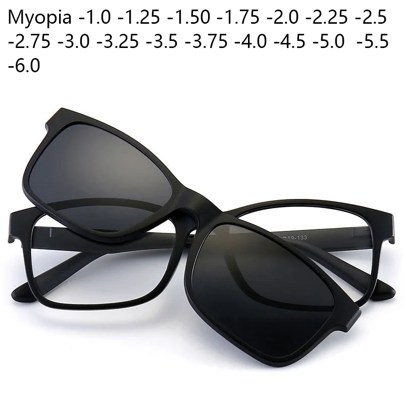 Myopia 2303A 2 IN 1 Dual-Purpose Magnet Square Frame Set Mirror Multi-lens Colorful Sunglasses Magnetic Can Custom