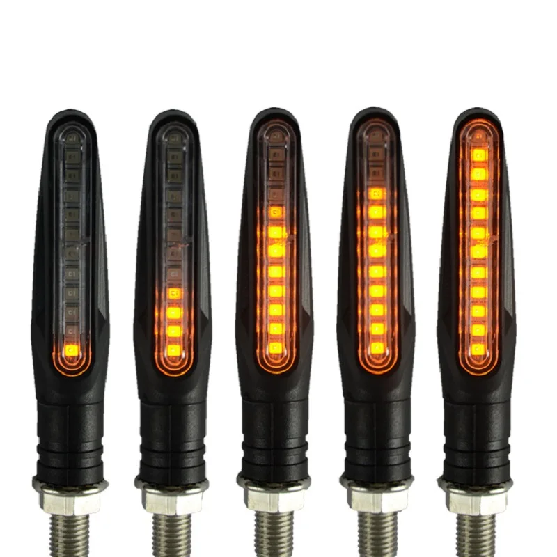 2PCS Universal LED Motorcycle Turn Signal Light 12v IP68 Waterproof Amber Flasher Indicator Blinker Rear Lights Lamp Accessories