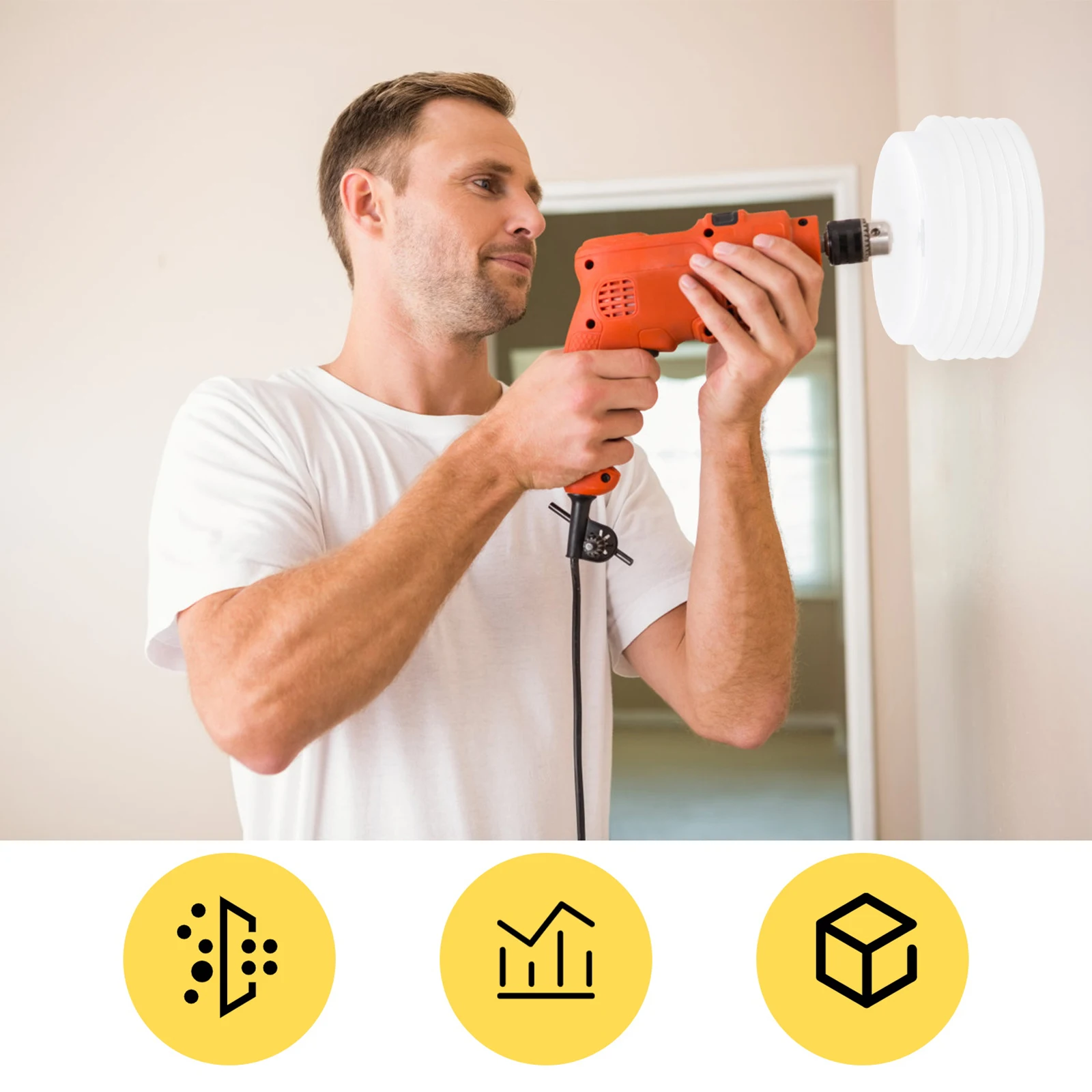 

Plastic Electric Tool Accessory Dust Collector Parts Prevent Dust Flying Drill Side Wall